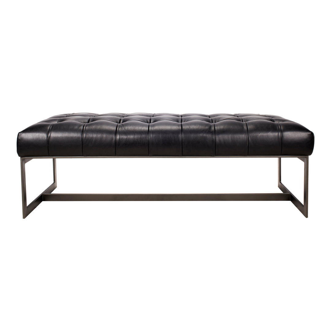 American Home Furniture | Moe's Home Collection - Wyatt Leather Bench Black