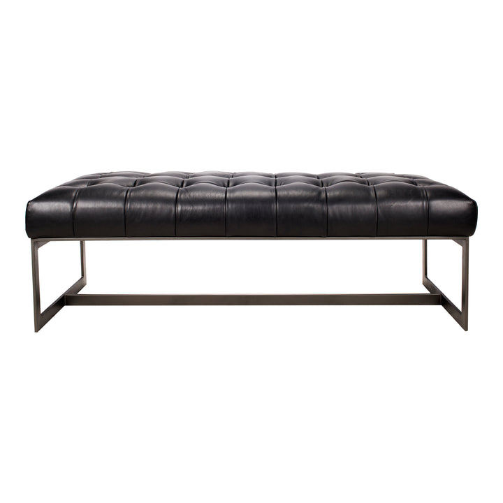 American Home Furniture | Moe's Home Collection - Wyatt Leather Bench Black