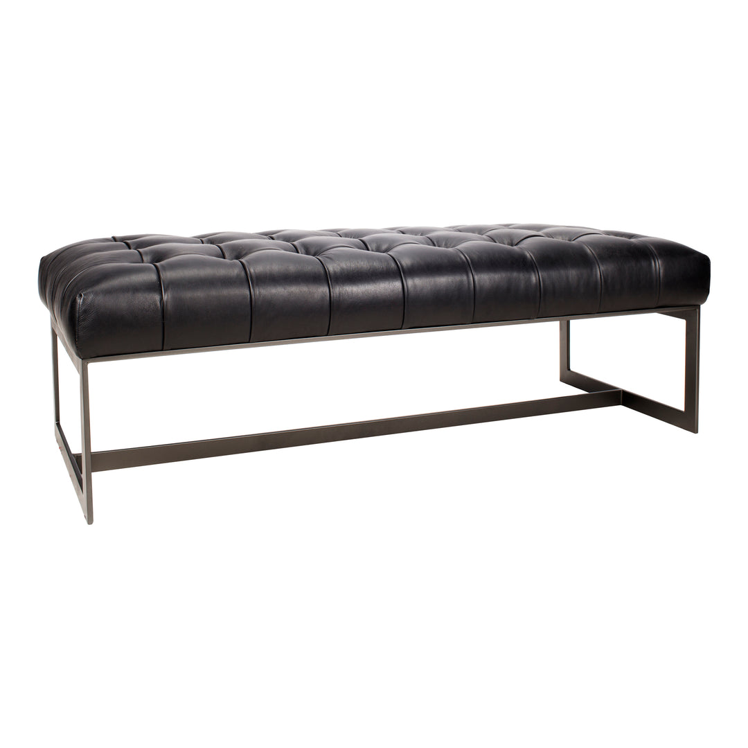 American Home Furniture | Moe's Home Collection - Wyatt Leather Bench Black