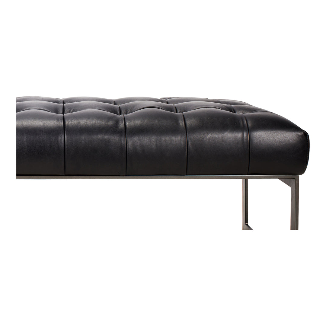 American Home Furniture | Moe's Home Collection - Wyatt Leather Bench Black