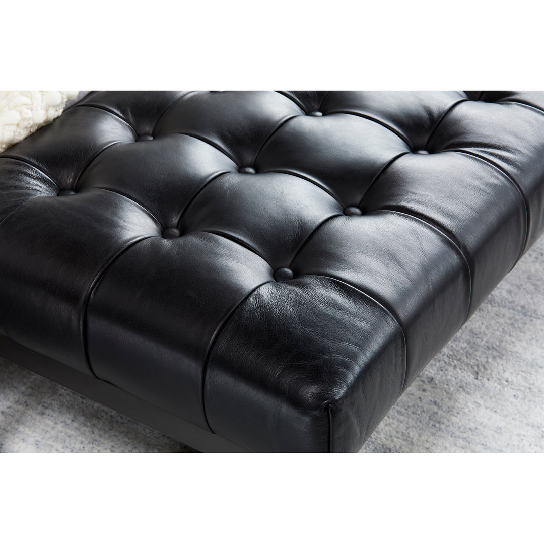 American Home Furniture | Moe's Home Collection - Wyatt Leather Bench Black