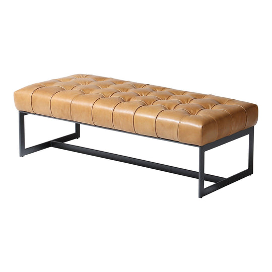 Moe's Home Collection - Wyatt Leather Bench Tan - QN-1002-40 | American Home Furniture