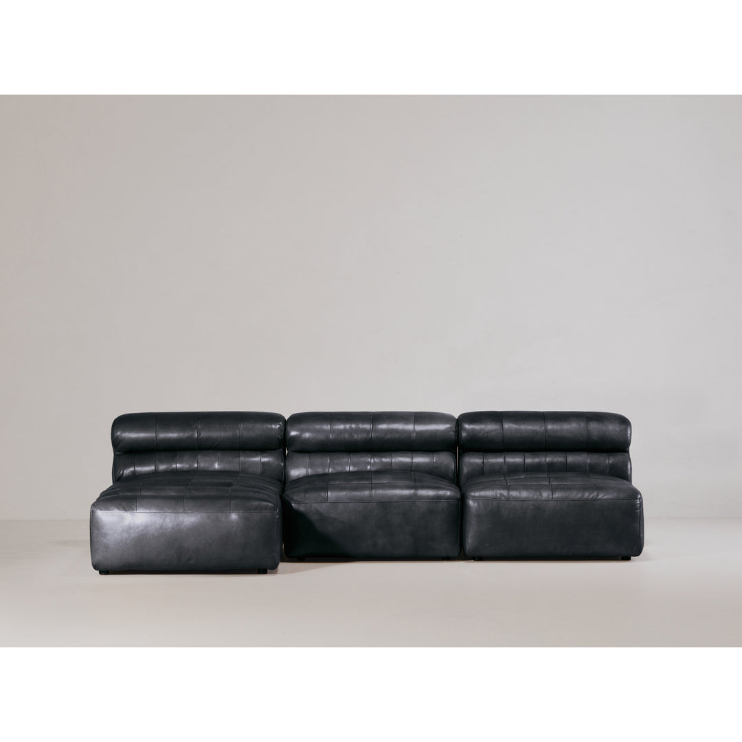 American Home Furniture | Moe's Home Collection - Ramsay Leather Chaise Antique Black