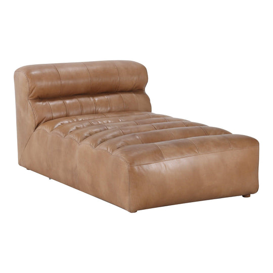 Moe's Home Collection - Ramsay Leather Chaise Tan - QN-1010-40 | American Home Furniture