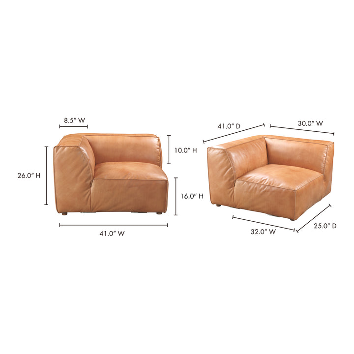 American Home Furniture | Moe's Home Collection - Luxe Corner Chair Tan