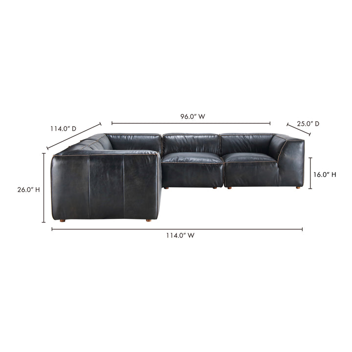 American Home Furniture | Moe's Home Collection - Luxe Classic L Modular Sectional Antique Black