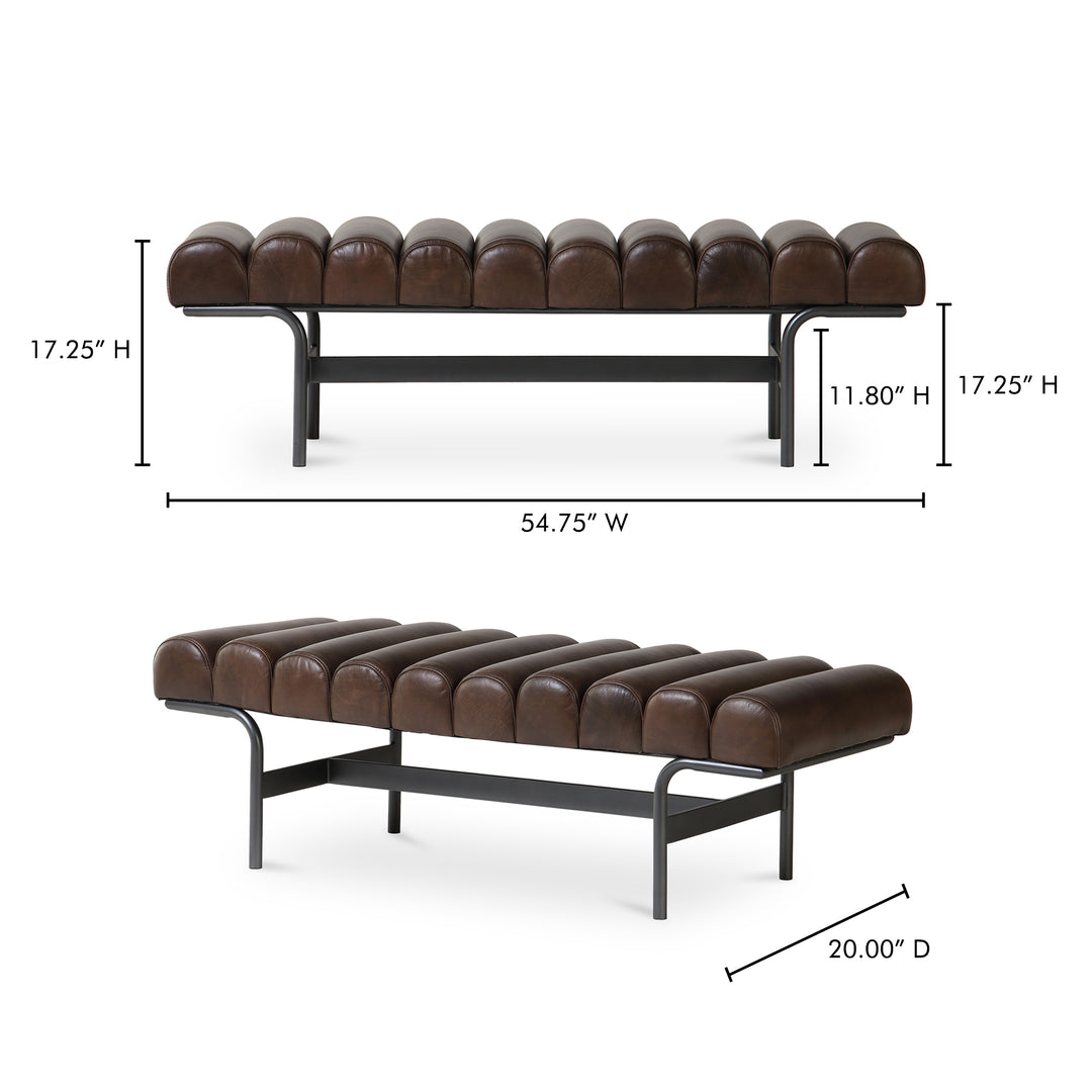 American Home Furniture | Moe's Home Collection - Harrison Bench Dark Brown
