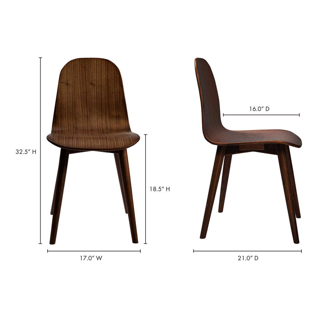 American Home Furniture | Moe's Home Collection - Lissi Dining Chair Walnut