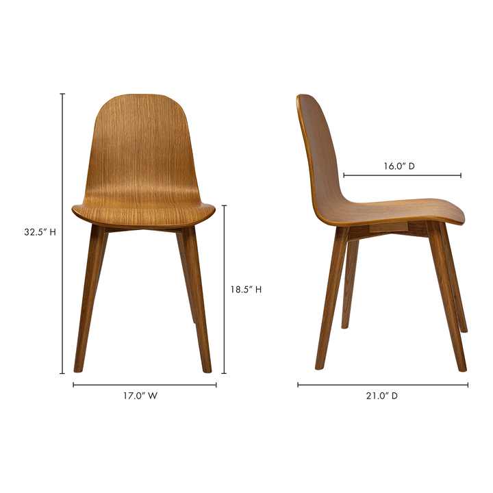 American Home Furniture | Moe's Home Collection - Lissi Dining Chair Oak