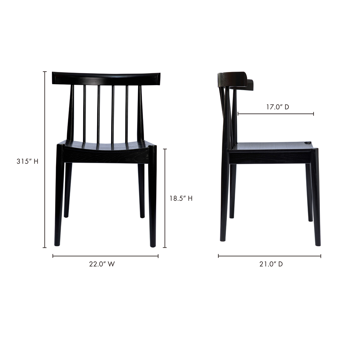 American Home Furniture | Moe's Home Collection - Day Dining Chair Black