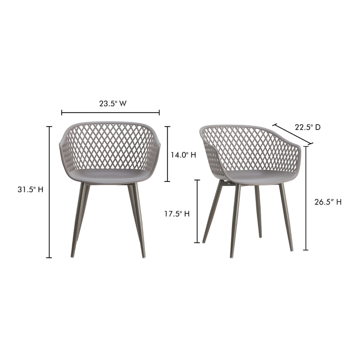 American Home Furniture | Moe's Home Collection - Piazza Outdoor Chair Grey-Set Of Two