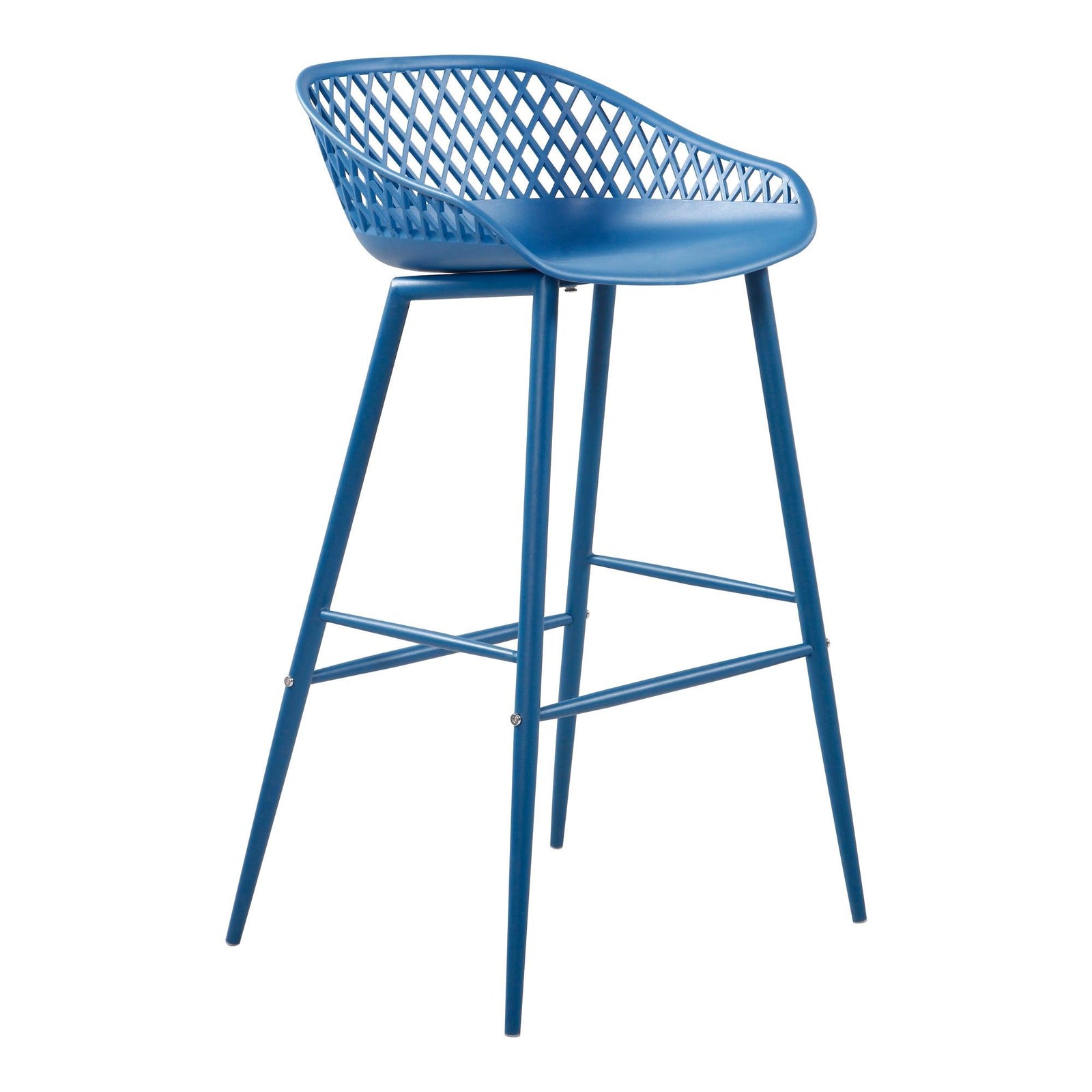 Moe's Home Collection Piazza Outdoor Barstool Blue - Set Of Two OUTDOOR BAR STOOLS