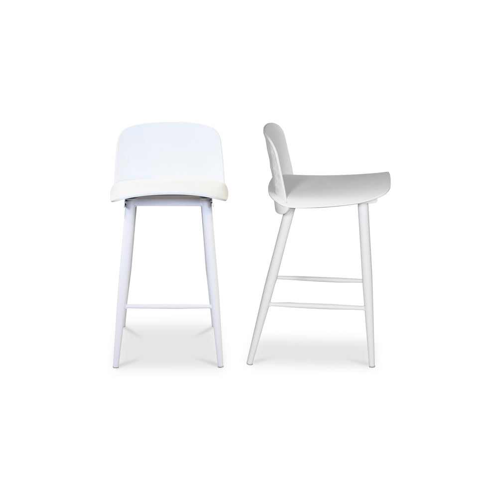 American Home Furniture | Moe's Home Collection - Looey Counter Stool White-Set Of Two