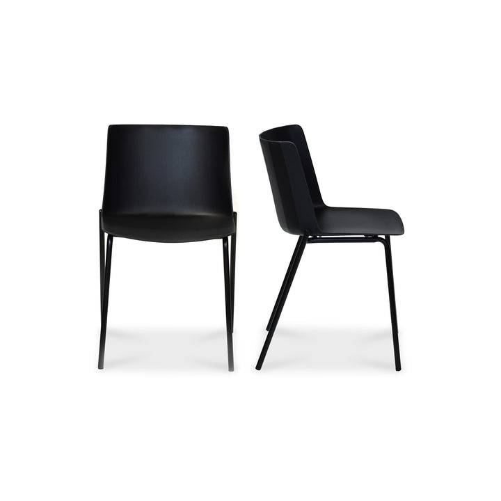 American Home Furniture | Moe's Home Collection - Silla Outdoor Dining Chair Black-Set Of Two