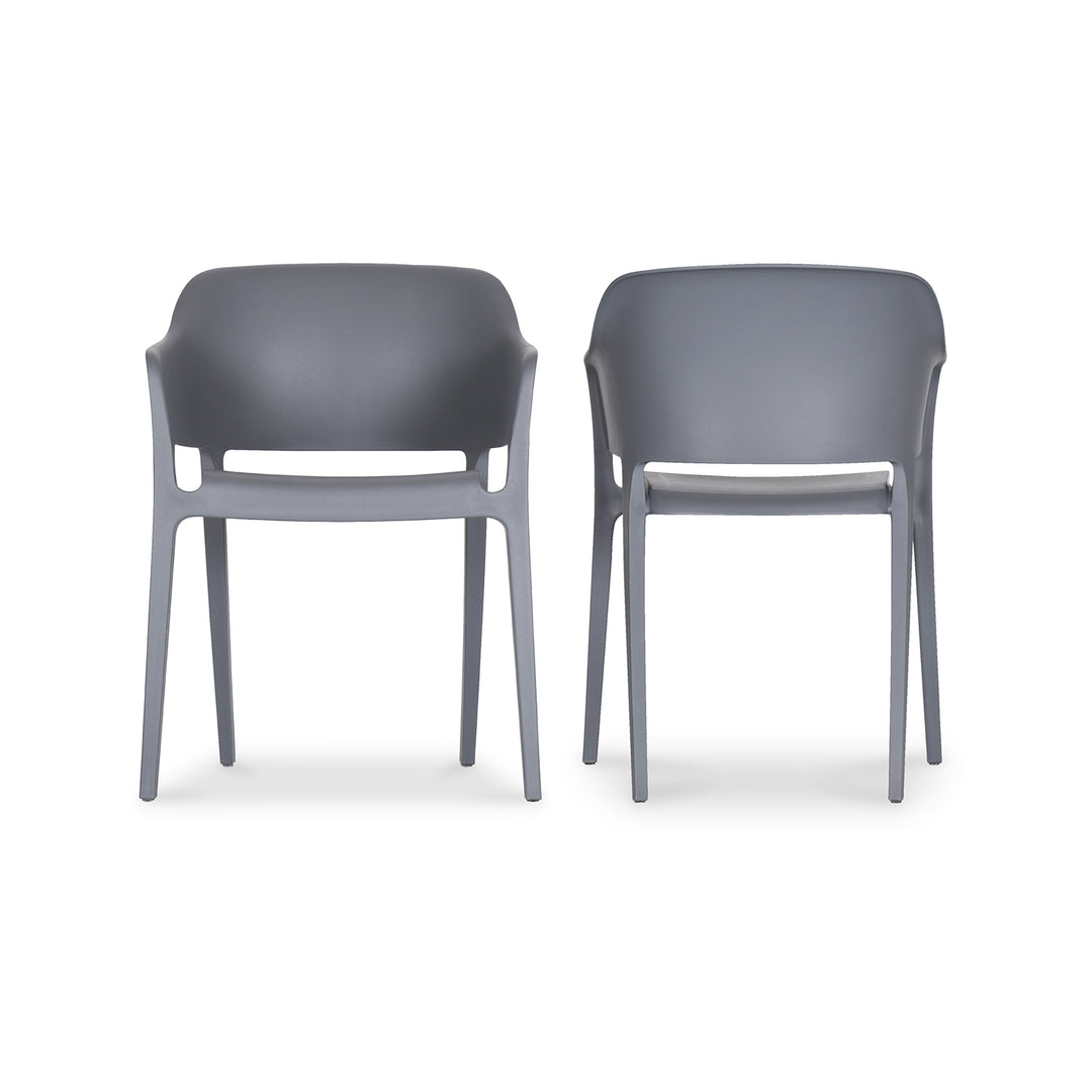 American Home Furniture | Moe's Home Collection - Faro Outdoor Dining Chair Charcoal Grey-Set Of Two