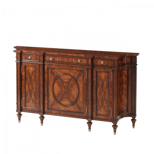 Theodore Alexander Concave Side Cabinet Sideboard SIDEBOARDS + CREDENZAS
