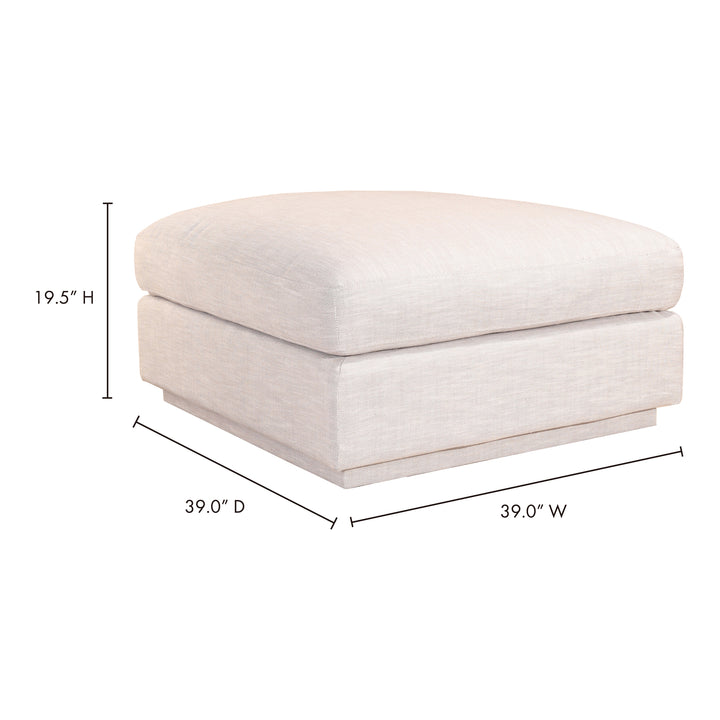 American Home Furniture | Moe's Home Collection - Justin Ottoman Light Grey