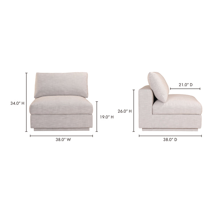 American Home Furniture | Moe's Home Collection - Justin Slipper Chair Light Grey
