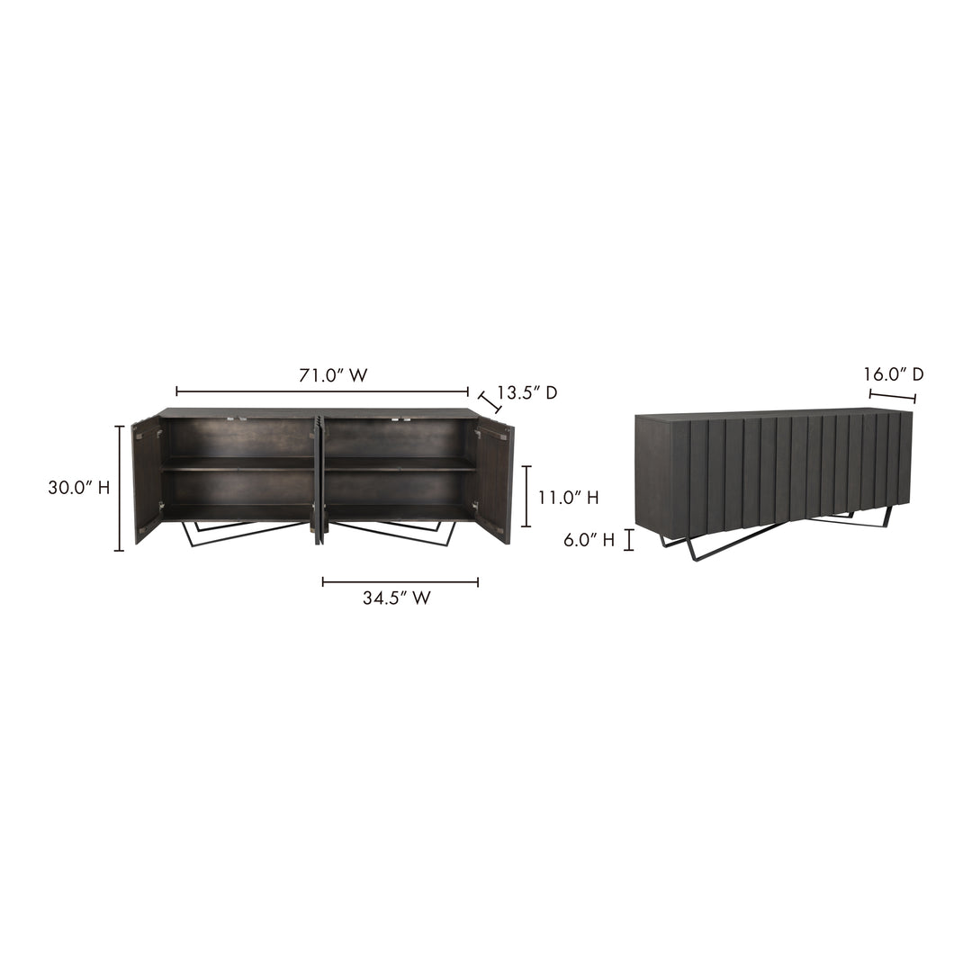 American Home Furniture | Moe's Home Collection - Brolio Sideboard Charcoal