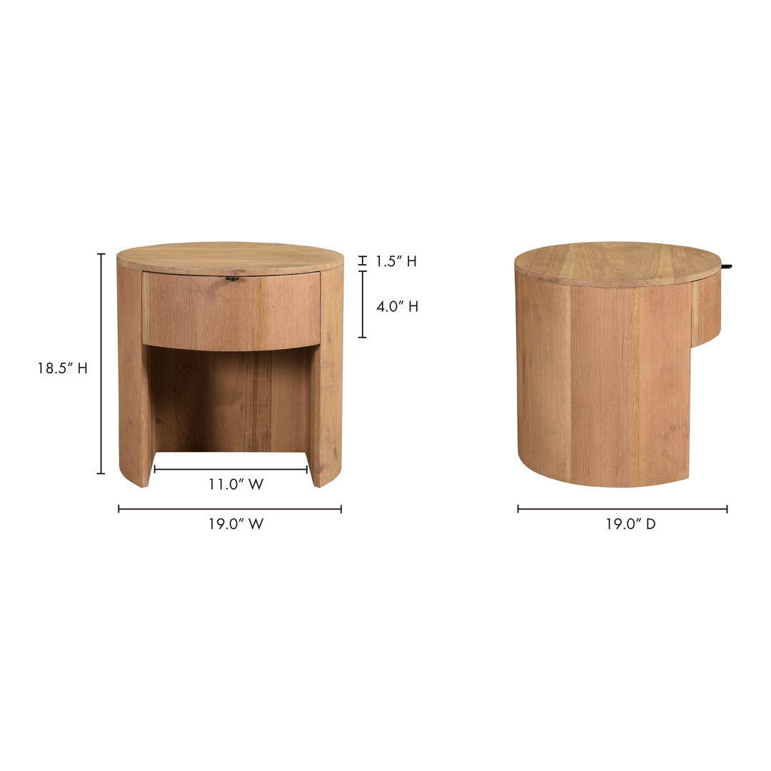 American Home Furniture | Moe's Home Collection - Theo One Drawer Nightstand Natural