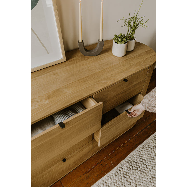 American Home Furniture | Moe's Home Collection - Theo 6 Drawer Dresser Natural