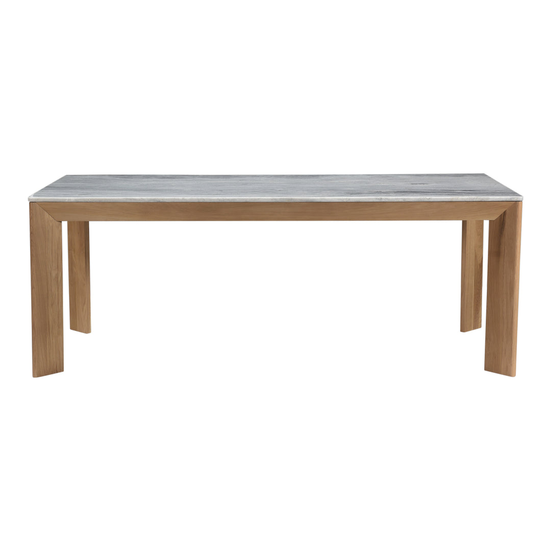 American Home Furniture | Moe's Home Collection - Angle Ashen Grey Marble Dining Table Rectangular Large