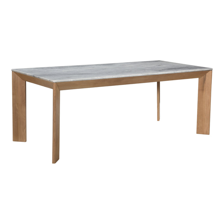 American Home Furniture | Moe's Home Collection - Angle Ashen Grey Marble Dining Table Rectangular Large