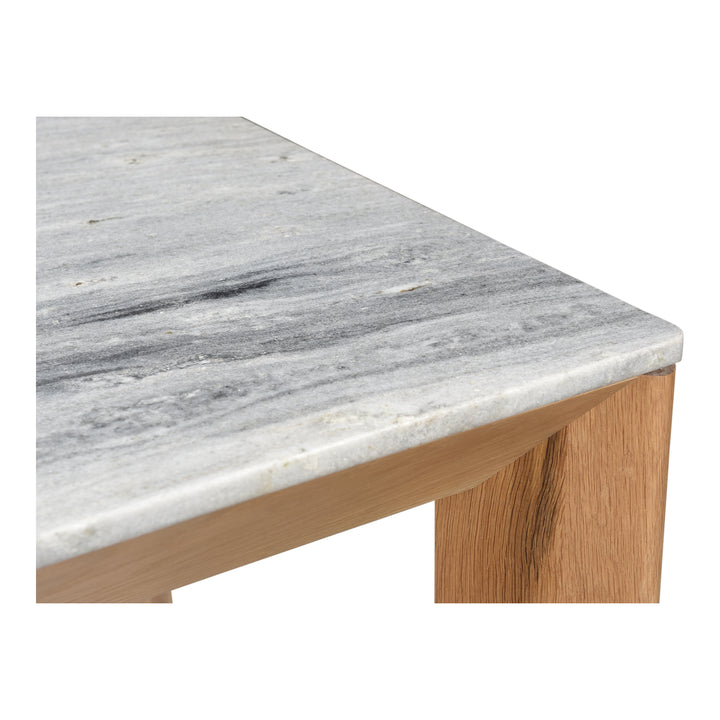 American Home Furniture | Moe's Home Collection - Angle Ashen Grey Marble Dining Table Rectangular Large