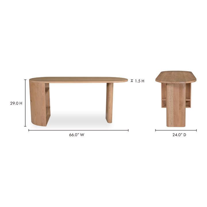 American Home Furniture | Moe's Home Collection - Theo Desk Natural