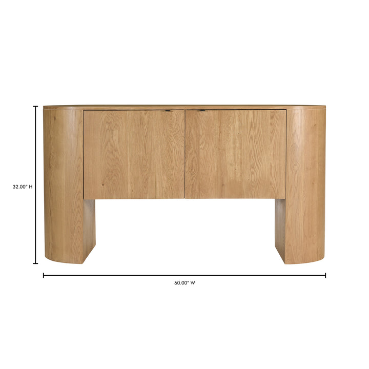 American Home Furniture | Moe's Home Collection - Theo 2 Door Sideboard Small Natural