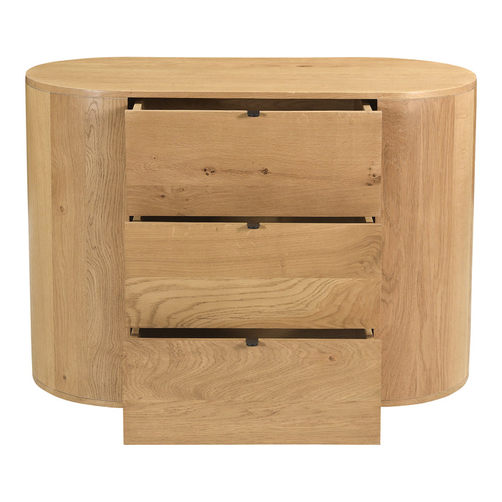 American Home Furniture | Moe's Home Collection - Theo 3 Drawer Nightstand Natural