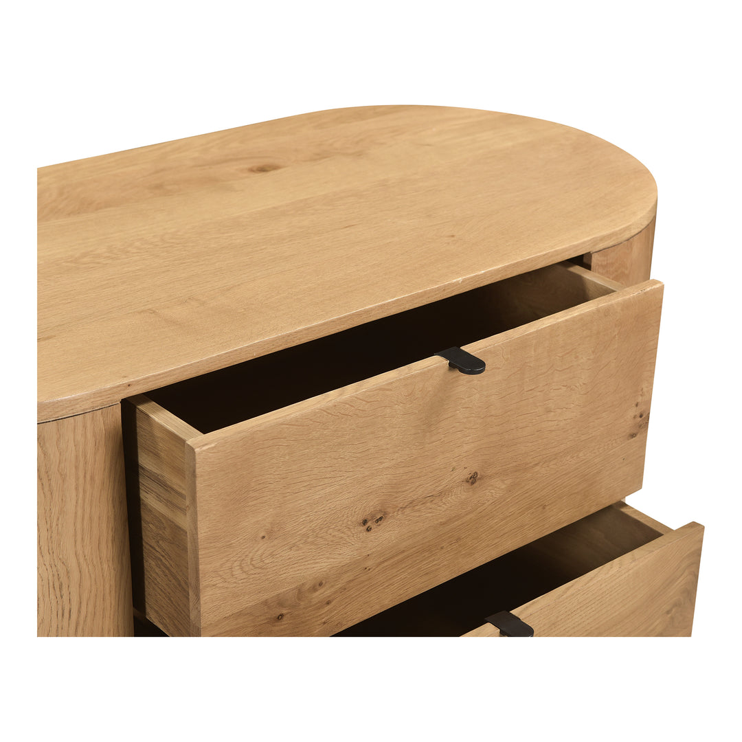 American Home Furniture | Moe's Home Collection - Theo 3 Drawer Nightstand Natural
