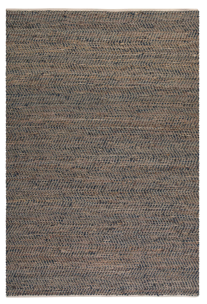 Tobais 5 X 8 Rescued Leather & Hemp Rug - AmericanHomeFurniture