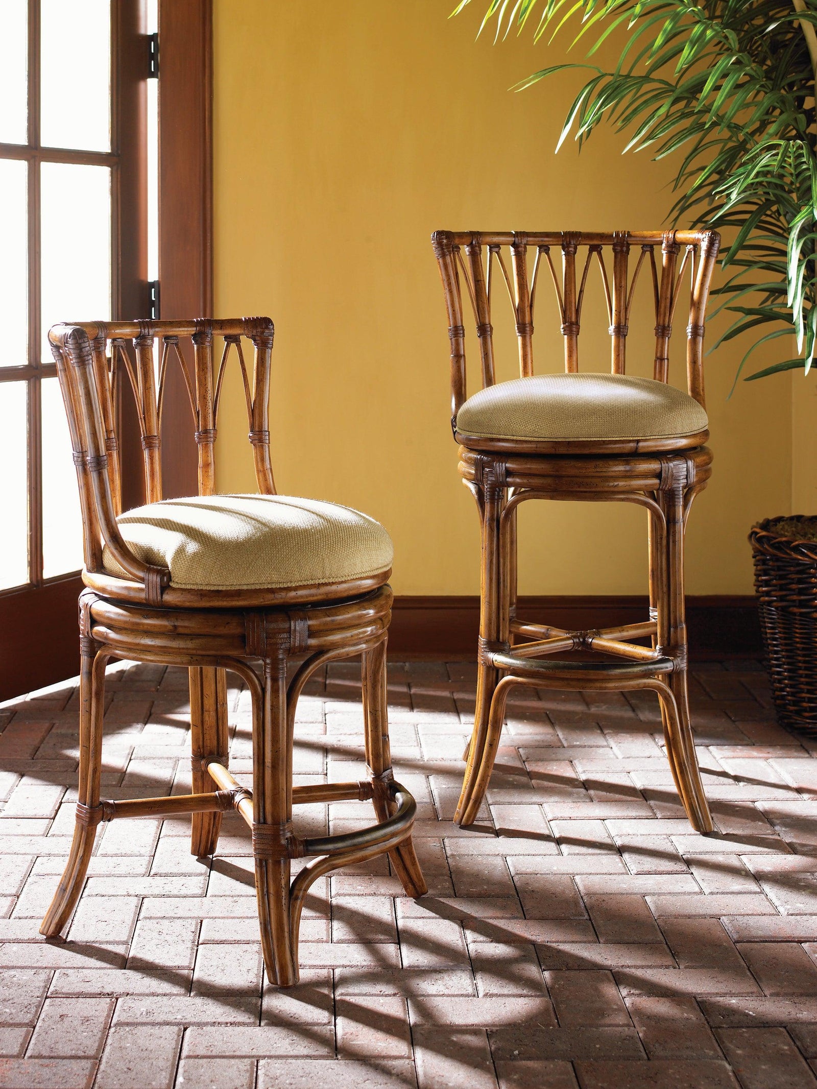 Tommy Bahama Home Island Estate South Beach Swivel Bar Stool BAR STOOLS + COUNTER STOOLS