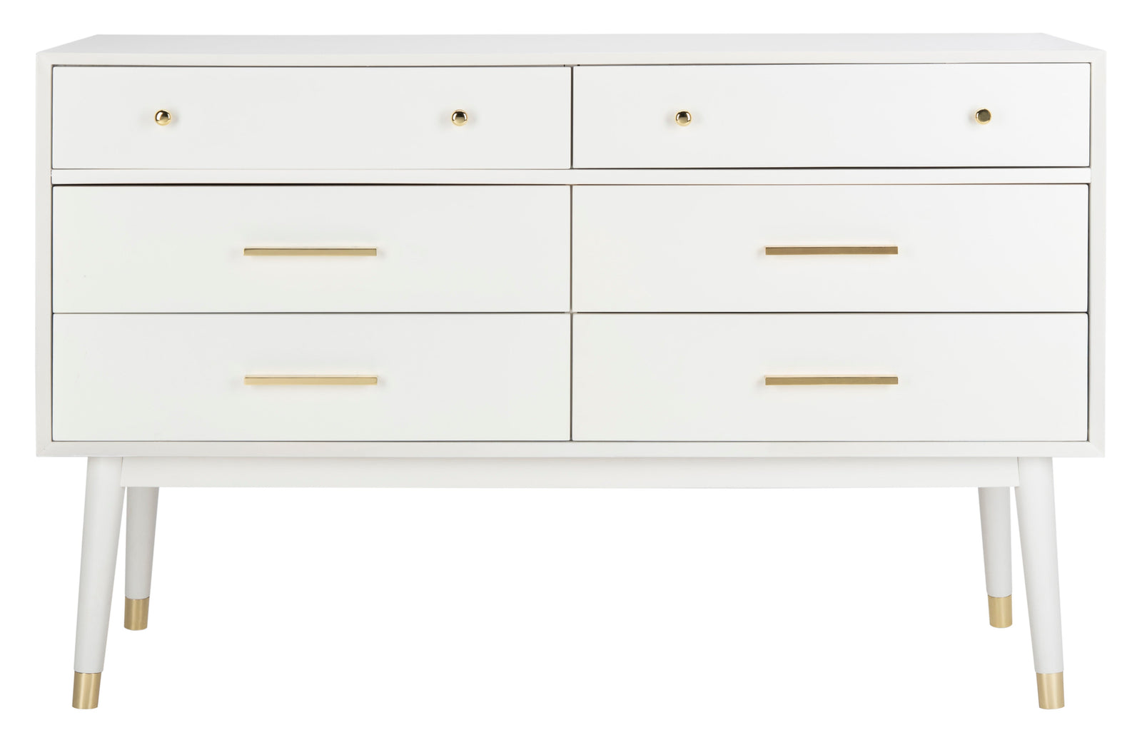 WHITE / BRASS