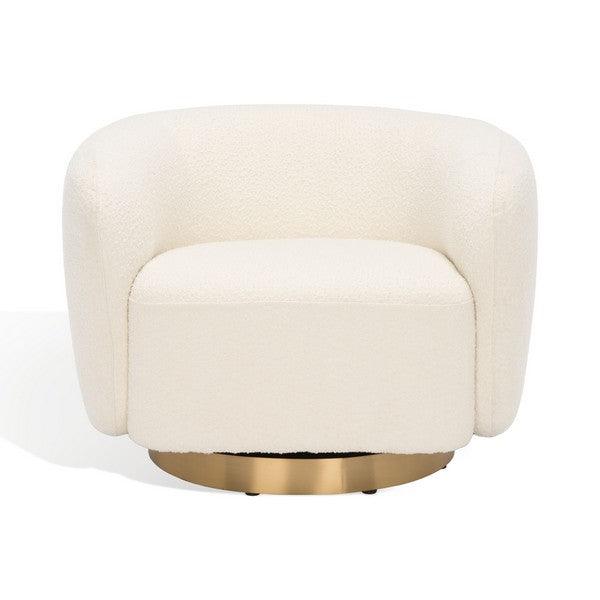 Safavieh Couture Bernard Boucle Swivel Accent Chair ACCENT + LOUNGE CHAIRS