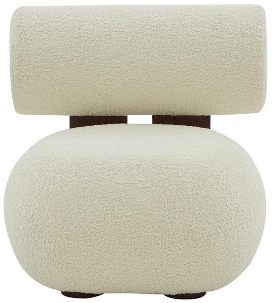 Safavieh Couture Kamaria Faux Shearling Modern Accent Chair ACCENT + LOUNGE CHAIRS