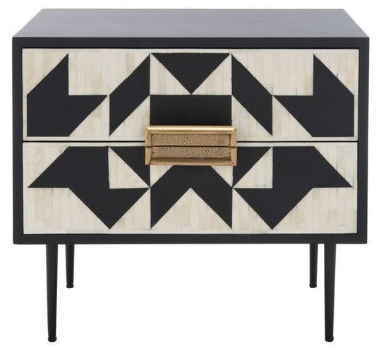 Safavieh Couture Kimori 2 Drawer Nightstand NIGHTSTANDS