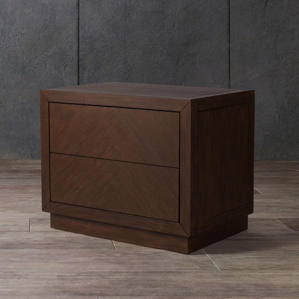 Safavieh Couture Steve 2 Drawer Wood Nightstand NIGHTSTANDS
