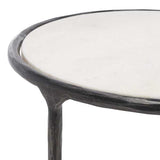 JESSA FORGED METAL ROUND END TABLE - AmericanHomeFurniture