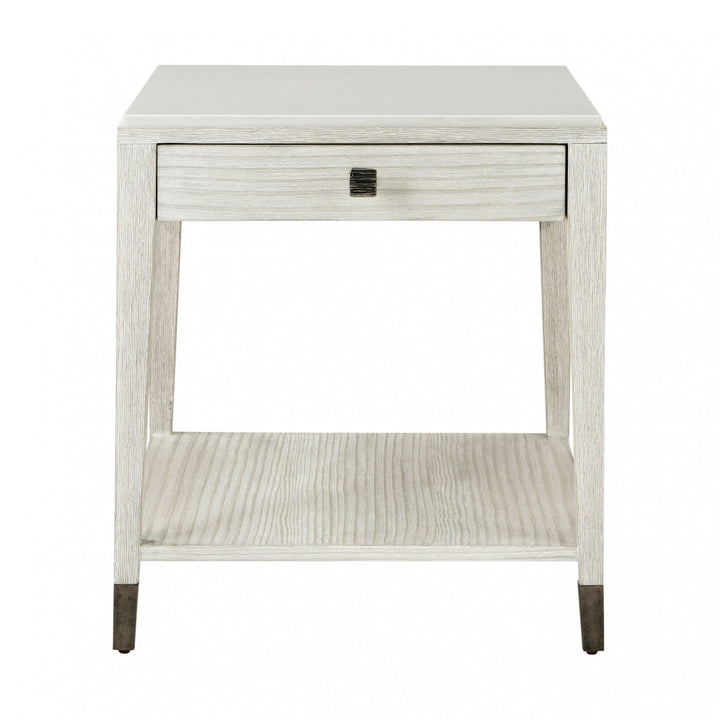 Breeze One Drawer Side Table - Theodore Alexander - AmericanHomeFurniture