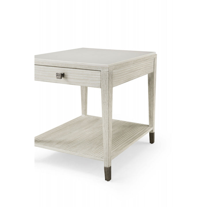 Breeze One Drawer Side Table - Theodore Alexander - AmericanHomeFurniture