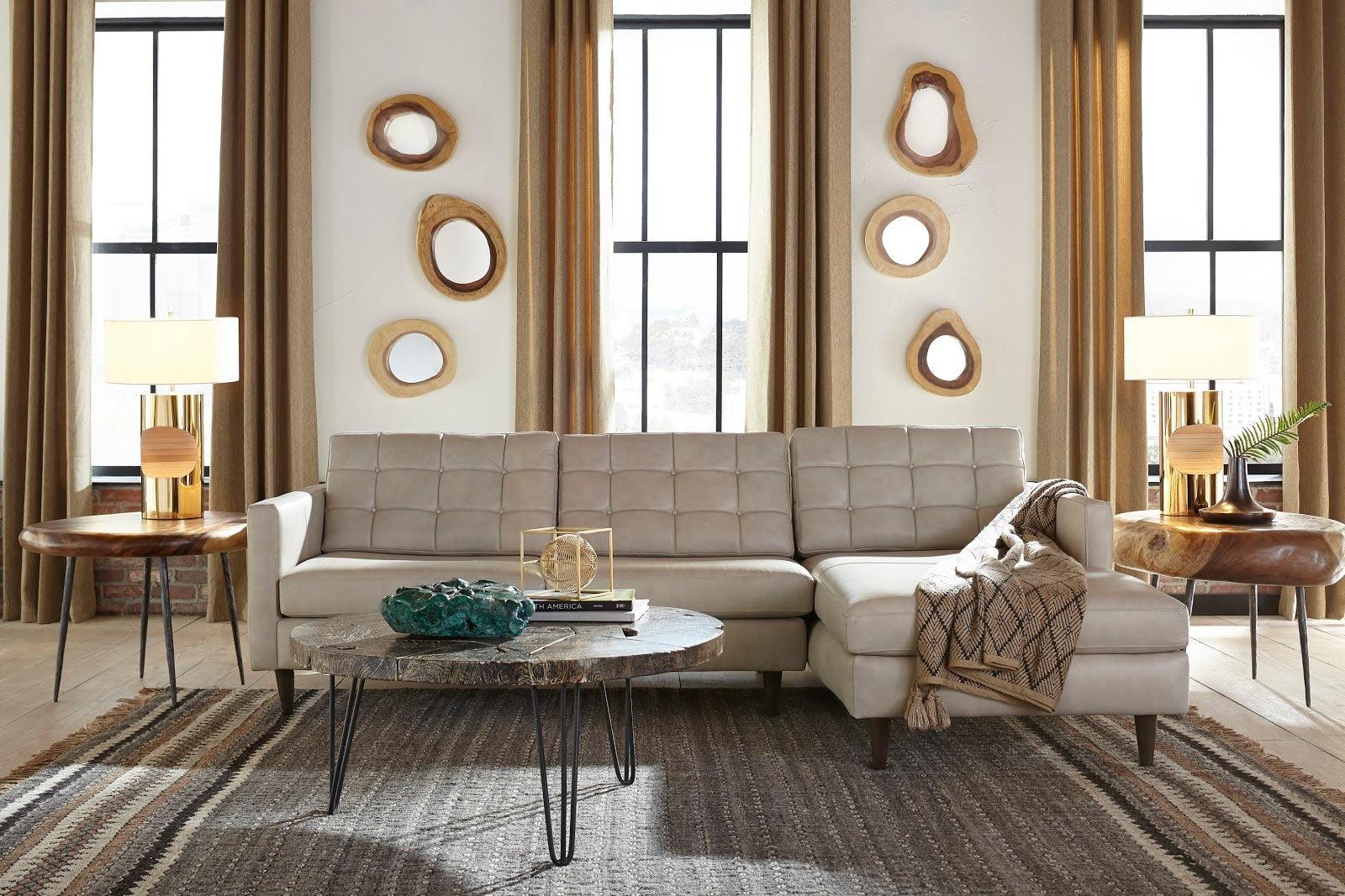 Phillips Collection Skipping Stone Side Table, Forged Legs ACCENT TABLES
