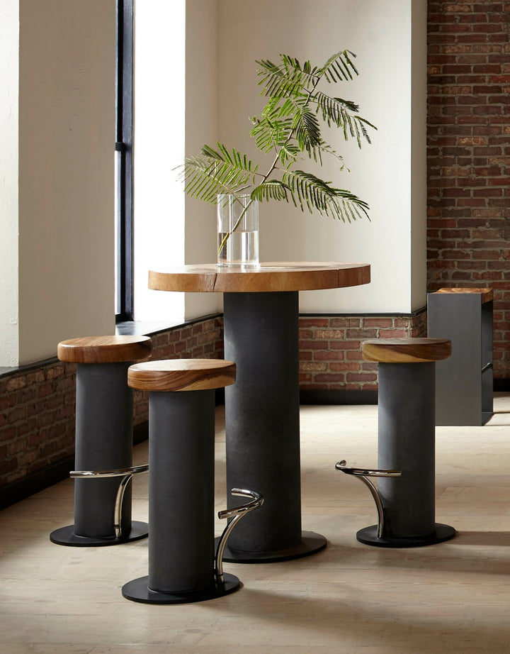 Concrete Bar Table, Chamcha Wood Top - Phillips Collection - AmericanHomeFurniture