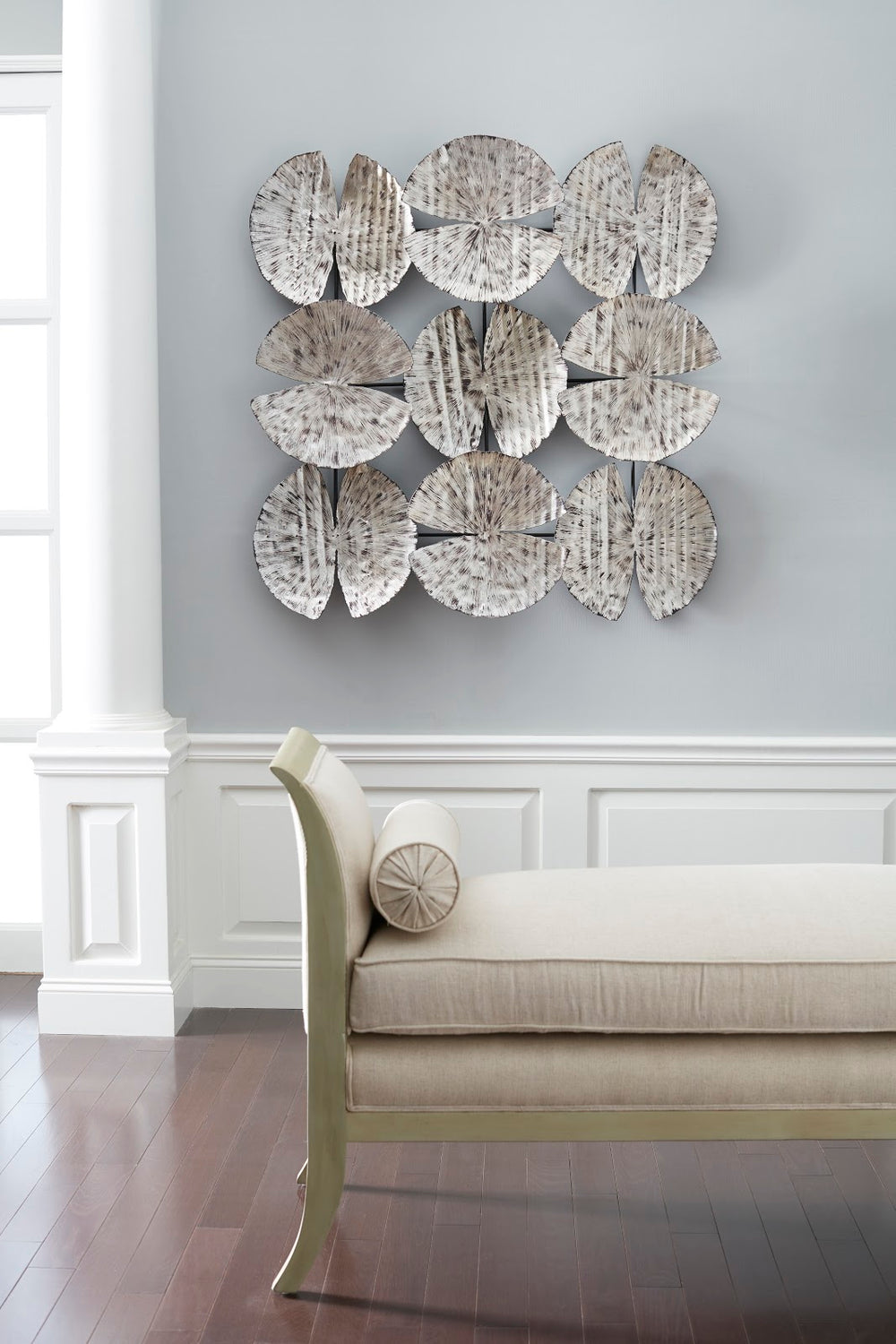 Ginkgo Leaf Wall Art, 9 Leaves, Silver - Phillips Collection - AmericanHomeFurniture