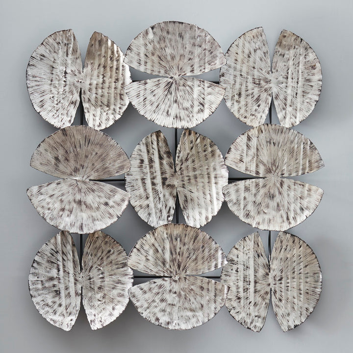 Ginkgo Leaf Wall Art, 9 Leaves, Silver - Phillips Collection - AmericanHomeFurniture