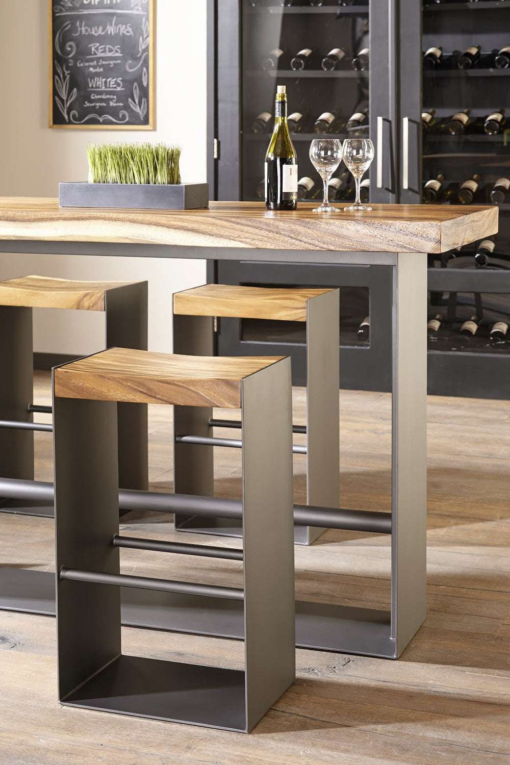 Iron Frame Bar Stool, Natural - Phillips Collection - AmericanHomeFurniture