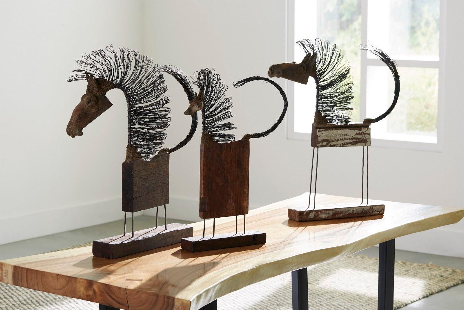 Phillips Collection Wire Horse Sculpture, SM Body DECORATIVE OBJECTS