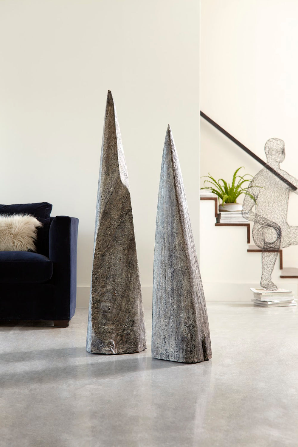 Shark Tooth Sculpture, Small, Gray Stone Finish - Phillips Collection - AmericanHomeFurniture