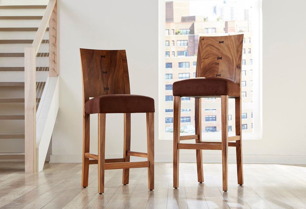 Ophelia Bar Stool, Chamcha Wood, Natural - Phillips Collection - AmericanHomeFurniture